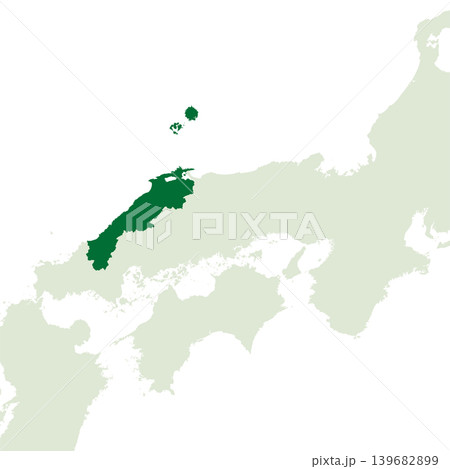 日本のベクターイラスト地図素材:島根県全体地図 日本のベクターイラスト地図素材:島根県全体地図 139682899