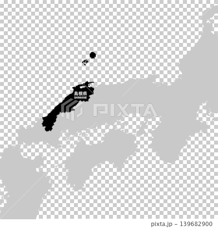 日本のベクターイラスト地図素材:島根県全体地図 日本のベクターイラスト地図素材:島根県全体地図 139682900