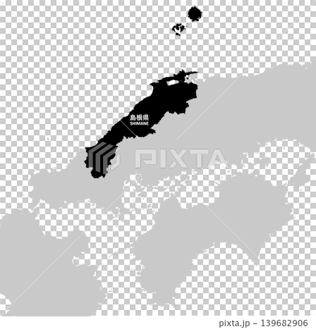 Vector illustration map material for Japan: Shimane Prefecture map Vector illustration map material for Japan: Shimane Prefecture map 139682906