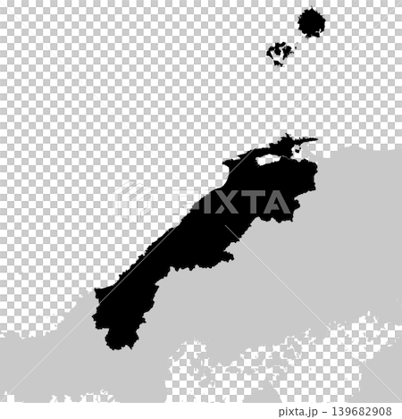 Vector illustration map material for Japan: Shimane Prefecture map Vector illustration map material for Japan: Shimane Prefecture map 139682908