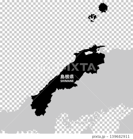 Vector illustration map material for Japan: Shimane Prefecture map Vector illustration map material for Japan: Shimane Prefecture map 139682911