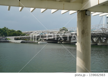 Helix Bridge View From Marina Bay Singapore 139682983