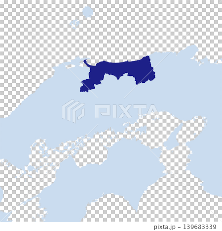 Vector illustration map material for Japan: Tottori Prefecture map 139683339