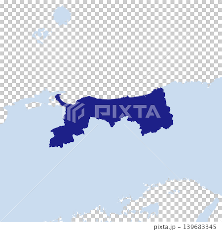 日本鳥取縣地圖向量插圖素材 139683345
