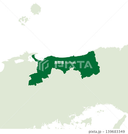 日本のベクターイラスト地図素材：鳥取県全体地図 139683349