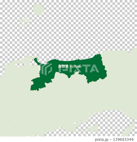 日本のベクターイラスト地図素材：鳥取県全体地図 139683349
