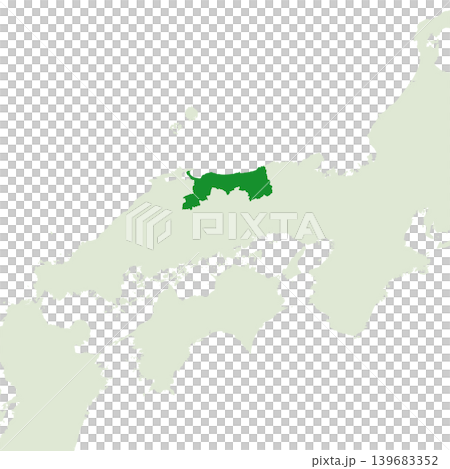 日本鳥取縣地圖向量插圖素材 139683352