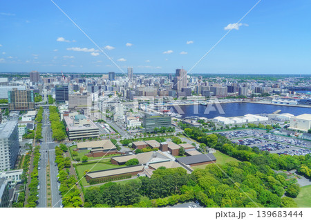 【千葉県千葉市】千葉ポートタワーから見た千葉市の風景(千葉県立美術館周辺) 【千葉県千葉市】千葉ポートタワーから見た千葉市の風景(千葉県立美術館周辺) 139683444