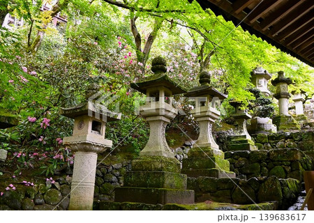 長谷寺境内の石灯篭 長谷寺境内の石灯篭 139683617