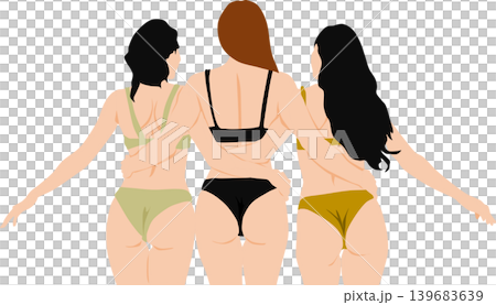 Illustration of a woman wearing a swimsuit Illustration of a woman wearing a swimsuit 139683639