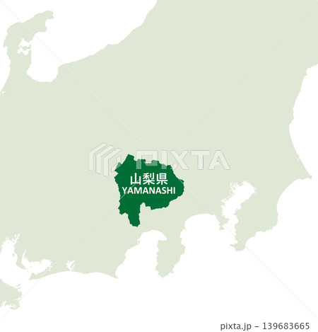 日本のベクターイラスト地図素材:山梨県全体地図 日本のベクターイラスト地図素材:山梨県全体地図 139683665