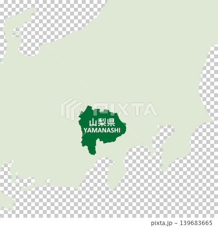 日本のベクターイラスト地図素材:山梨県全体地図 日本のベクターイラスト地図素材:山梨県全体地図 139683665