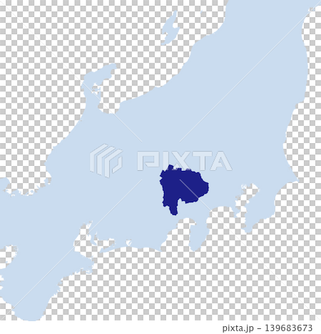 日本向量插圖地圖：山梨縣地圖 139683673