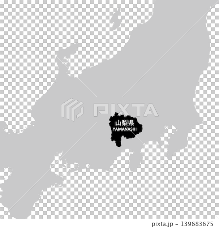 Vector illustration map of Japan: Yamanashi prefecture map Vector illustration map of Japan: Yamanashi prefecture map 139683675