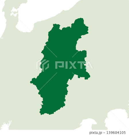 日本のベクターイラスト地図素材:長野県全体地図 日本のベクターイラスト地図素材:長野県全体地図 139684105