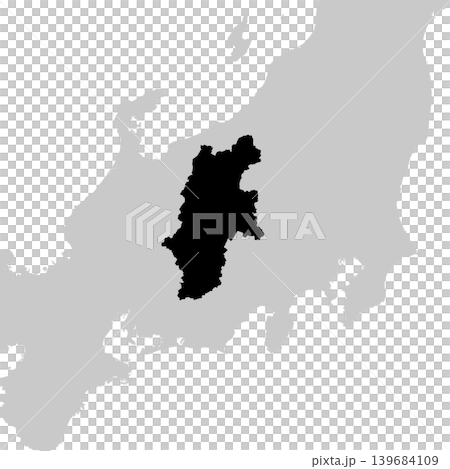 日本のベクターイラスト地図素材：長野県全体地図 139684109