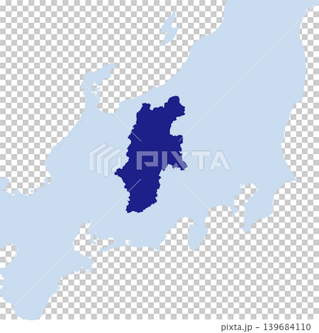 日本長野縣地圖向量插圖素材 日本長野縣地圖向量插圖素材 139684110