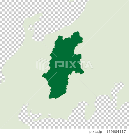 日本のベクターイラスト地図素材：長野県全体地図 139684117