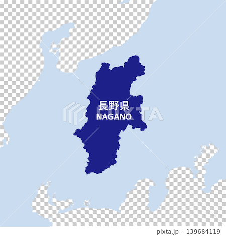 Vector illustration map material for Japan: Nagano Prefecture map Vector illustration map material for Japan: Nagano Prefecture map 139684119