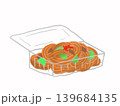 透明なプラケースに入ったや焼きそば 139684135