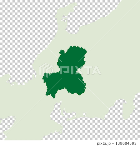 日本向量插圖地圖素材:岐阜縣地圖 日本向量插圖地圖素材:岐阜縣地圖 139684395