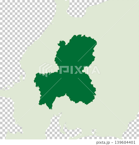 Vector illustration map material for Japan: Gifu Prefecture map Vector illustration map material for Japan: Gifu Prefecture map 139684401