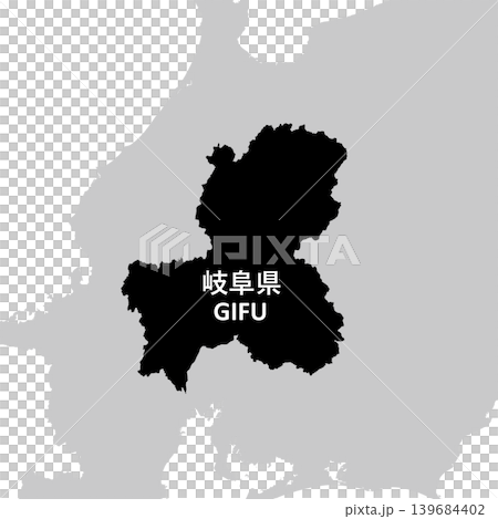 Vector illustration map material for Japan: Gifu Prefecture map Vector illustration map material for Japan: Gifu Prefecture map 139684402
