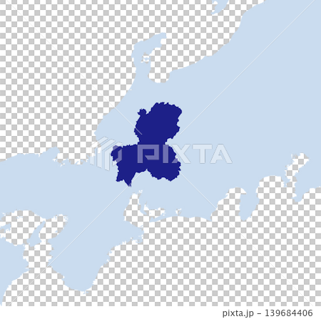 日本のベクターイラスト地図素材:岐阜県全体地図 日本のベクターイラスト地図素材:岐阜県全体地図 139684406