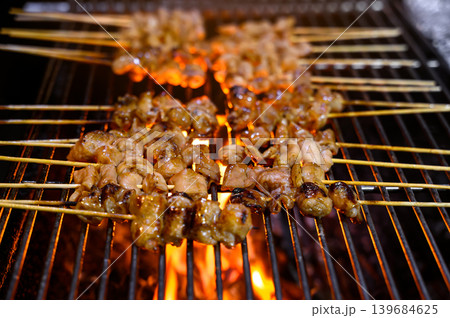 grilled chicken at street food grilled chicken at street food 139684625