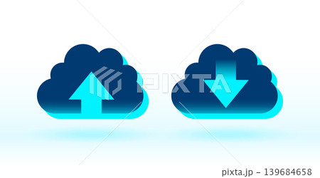 cloud computing download and upload web arrow symbol design 139684658