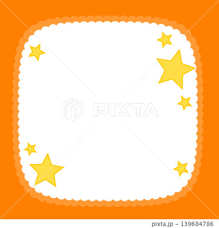 playful cute empty kids border frame with star decor 139684786