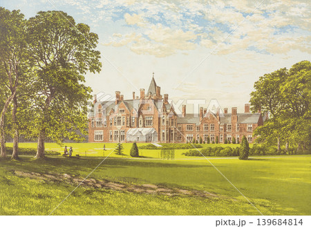 アンティーク・イラスト「イギリス貴族の邸宅」"Bagshot Park"19世紀頃 アンティーク・イラスト「イギリス貴族の邸宅」"Bagshot Park"19世紀頃 139684814