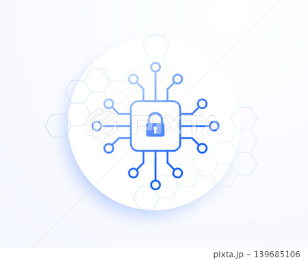 digital cyber security lock background with circuit lines digital cyber security lock background with circuit lines 139685106