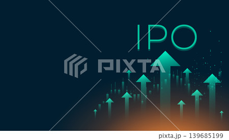 initial public offering ipo financial growth concept with upward arrows and trading chart initial public offering ipo financial growth concept with upward arrows and trading chart 139685199