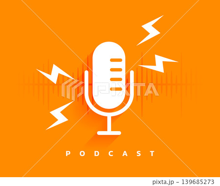 podcast radio talk microphone sign poster for entertainment podcast radio talk microphone sign poster for entertainment 139685273