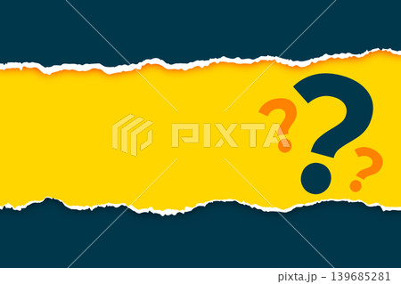 question mark faq sign background in paper torn style 139685281