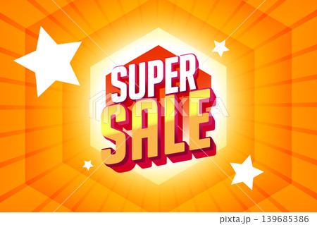 super sale festive offer orange background for business marketing super sale festive offer orange background for business marketing 139685386