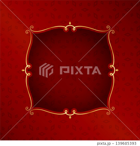 traditional floral frame for greeting card with image space 139685393