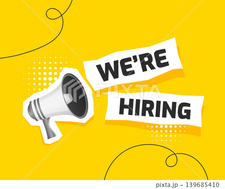 we are hiring job advertisement template with megaphone design we are hiring job advertisement template with megaphone design 139685410