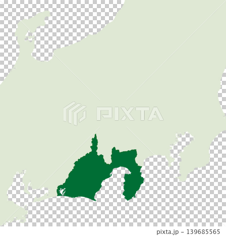 日本のベクターイラスト地図素材:静岡県全体地図 日本のベクターイラスト地図素材:静岡県全体地図 139685565