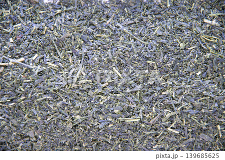 緑茶の茶葉アップ 緑茶の茶葉アップ 139685625