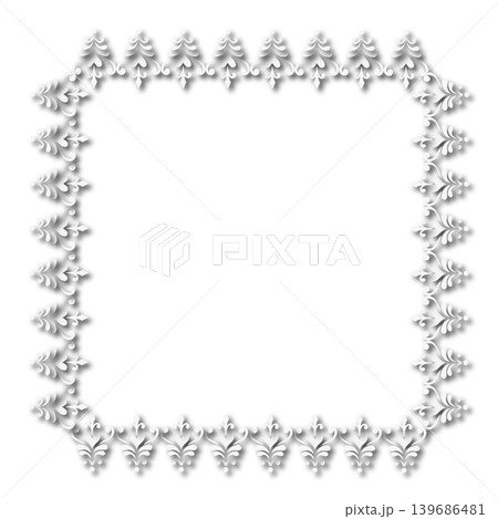Vintage Ornamental Frame Elegant  Border on a white background, JPG, 300 dpi 139686481