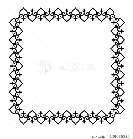 Vintage Ornamental Frame Elegant  Border on a white background, JPG, 300 dpi 139686553
