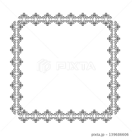Vintage Ornamental Frame Elegant  Border on a white background, JPG, 300 dpi 139686606