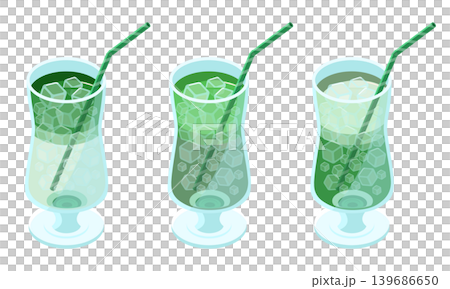 濃さの異なる3種類の抹茶ドリンクのセット 濃さの異なる3種類の抹茶ドリンクのセット 139686650