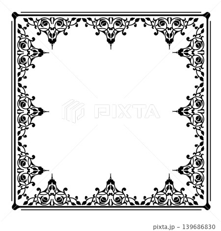 Vintage Ornamental Frame Elegant Border on a white background, JPG, 300 dpi Vintage Ornamental Frame Elegant Border on a white background, JPG, 300 dpi 139686830