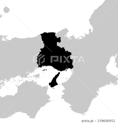 日本のベクターイラスト地図素材:兵庫県全体地図 日本のベクターイラスト地図素材:兵庫県全体地図 139686952