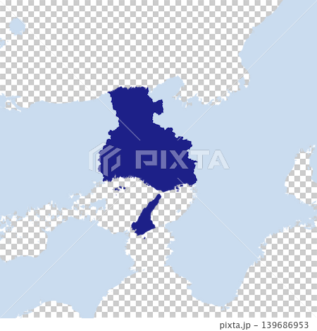 日本のベクターイラスト地図素材:兵庫県全体地図 日本のベクターイラスト地図素材:兵庫県全体地図 139686953