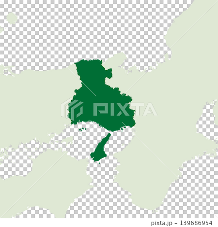 日本兵庫縣地圖向量插圖素材 日本兵庫縣地圖向量插圖素材 139686954