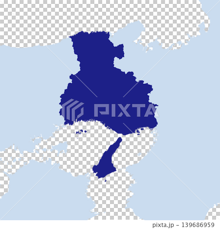 日本兵庫縣地圖向量插圖素材 139686959